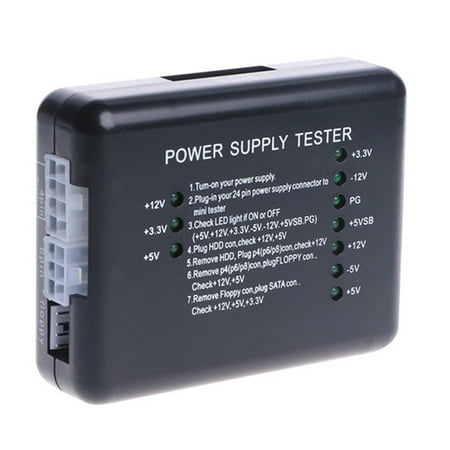 

Portable Computer 20/24 Pin ATX SATA HDD Power Supply Tester Checker Meter