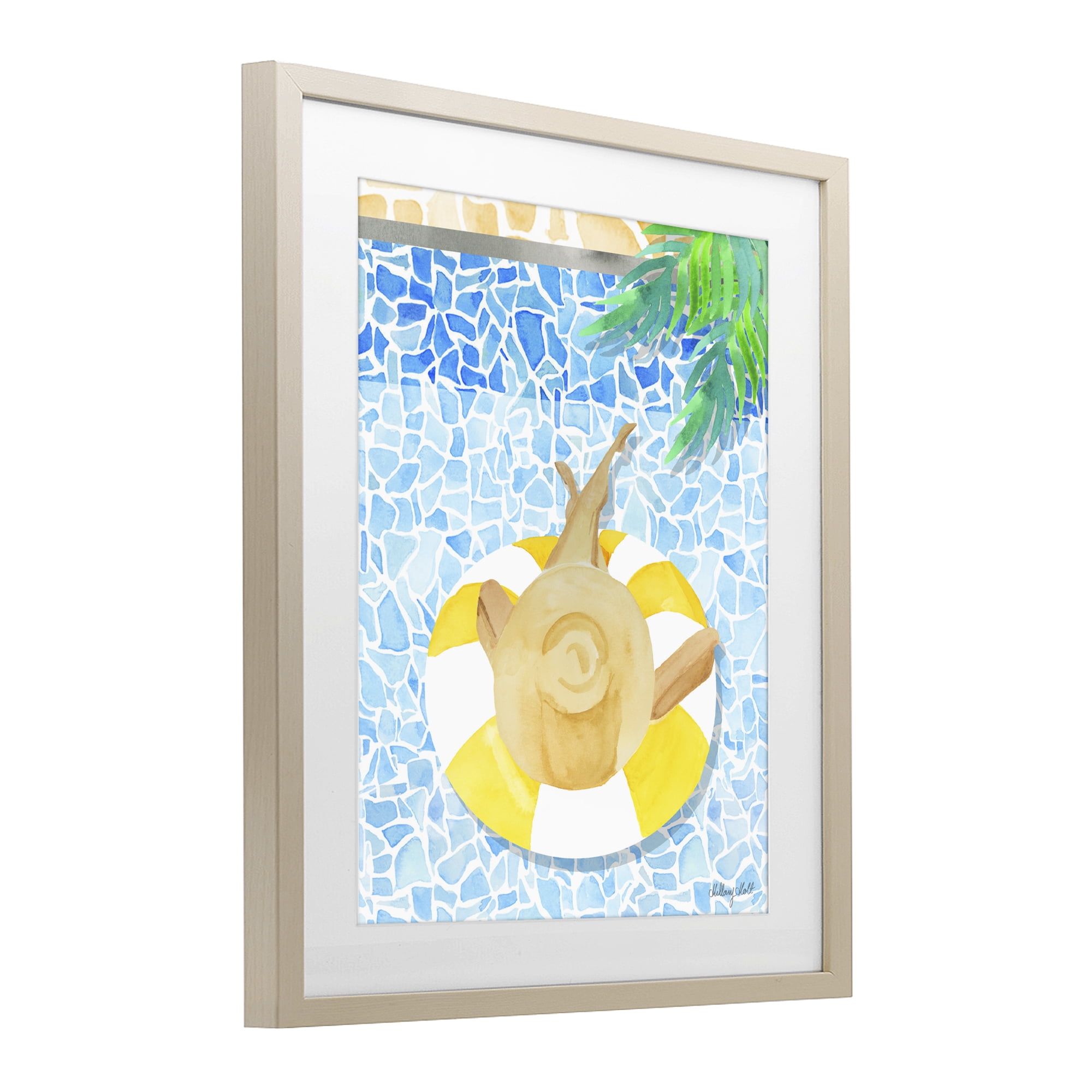 Stupell Industries Summer Poolside Drift Birch Framed Print Under Glass, design by Hillary Holt