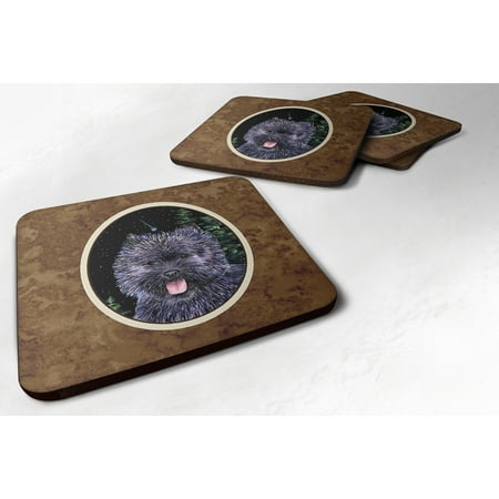 

Carolines Treasures SS8494FC Starry Night Cairn Terrier Foam Coaster Set of 4 3 1/2 x 3 1/2 multicolor