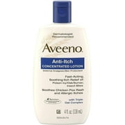 Aveeno Anti-Itch Concentrated With Triple Oat Complex, Skin Protectant For Fast-Acting Itch Relief From Poison , Insect Bites, Chicken Pox, And Allergic Itches, 4 Fl.Oz (Pack Of 2)