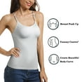 thumbnail image 3 of Women's Cami with Built-in Bra Adjustable Strap, 2 Pack Summer Sleeveless Tank Top Padded Camisole for Yoga, 3 of 5