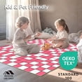 thumbnail image 4 of ODIKA 5'x7' Machine Washable Non-Slip Area Rug, Checkerboard Welcome Accent Festive Grid Motif High Traffic Rug, Pink, 508409, 4 of 5