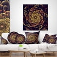 thumbnail image 4 of Designart Perfect Fractal Flower in Brown and Gold - Floral Throw Pillow - 16x16, 4 of 5