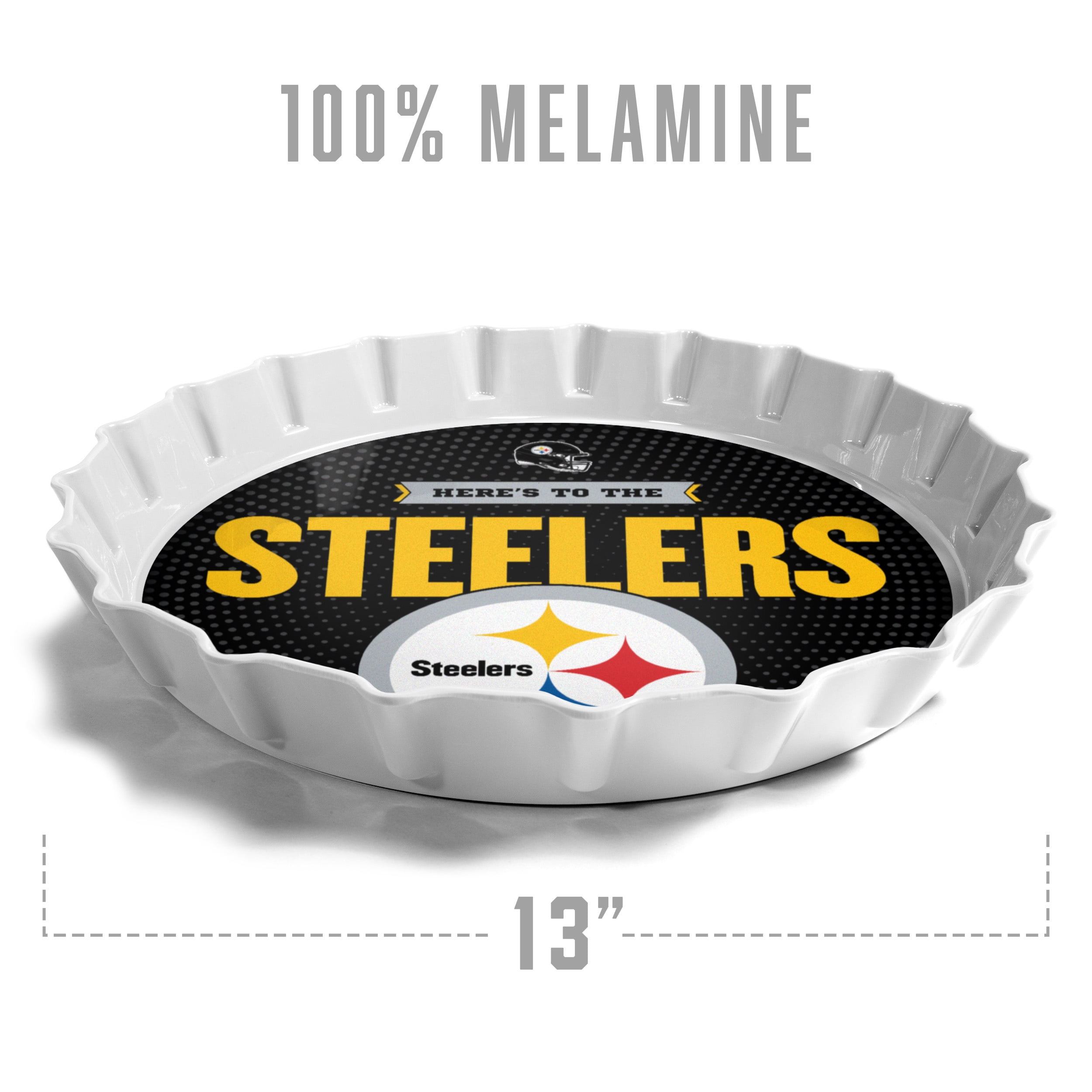 YouTheFan NFL Pittsburgh Steelers Bottle Cap Serving Tray