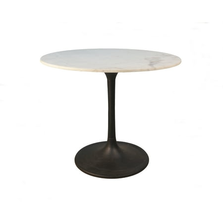 Carolina Chair And Table Stella Mid Century 36 Inch Round Marble Top Dining Table