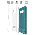 thumbnail image 2 of Case for Galaxy S10, White/Turquoise Tri-Shield [Military Grade] Rugged Cover with Metal Kickstand [Includes Wrist Strap Lanyard] for Samsung Galaxy S10 Phone (SM-G973), 2 of 10