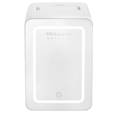 Frigidaire Gallery, 9 Can/6L Mini Cooler/Skincare Fridge, Built-In Mirror and Light, EFMIS209, White