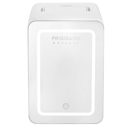 Frigidaire Gallery, 9 Can/6L Mini Cooler/Skincare Fridge, Built-In Mirror and Light, EFMIS209, White