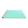 thumbnail image 2 of Ahgly Company Machine Washable Indoor Round Solid Turquoise Blue Modern Area Rugs, 5' Round, 2 of 4