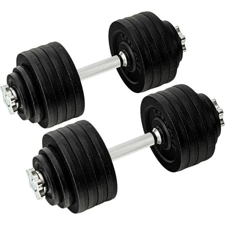 Yes4All 105lbs - Adjustable Dumbbell Set with Weight Plates, Star Lock Collars/Connector