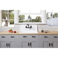 thumbnail image 3 of Kingston Brass GKTA3020198 Arcticstone 30-Inch Solid Surface White Stone Single Bowl Top-Mount Kitchen Sink with Backsplash and Strainer in Matte White, 3 of 8