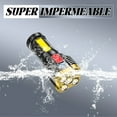 thumbnail image 2 of HIBIBUD 5.5" Gold Tactical Flashlight,High Lumens Rechargeable COB Side Light for Outdoor, 2 of 7
