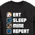 thumbnail image 3 of Instant Message - Gamer - Eat, Sleep, Mine, Repeat - Toddler & Youth Crewneck Fleece Sweatshirt, 3 of 6