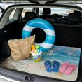 thumbnail image 2 of HUISEFOR Car Trunk Mat 29" x 39" Cargo Mat Rear Trunk Liner Scratchproof Cars Accessories Easy To Clean Universal Fit for Most Cars SUV, Beach Cherry Blossom, 2 of 7