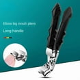 thumbnail image 2 of HPQ Anti-Splash Heavy-Duty Nail Clippers for Thick Nails – Large Stainless Steel Diagonal Nail Cutter for Hard Fingernails & Toenails., 2 of 6