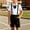 Black#1, variant on Big Boys 2-15 Years Old Outfit Set,Summer Academy Style 4-Piece Suit,Short Sleeve Collared Shirt with Suspenders Tie,Pocketed Shorts Formal Gentleman Kids Clothing