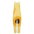 thumbnail image 5 of Pantalon pour Femmes Mode Sans Manches Imprimé Épaules Dénudées Décontracté Combinaison Patchwork Jaune TG, 5 of 5