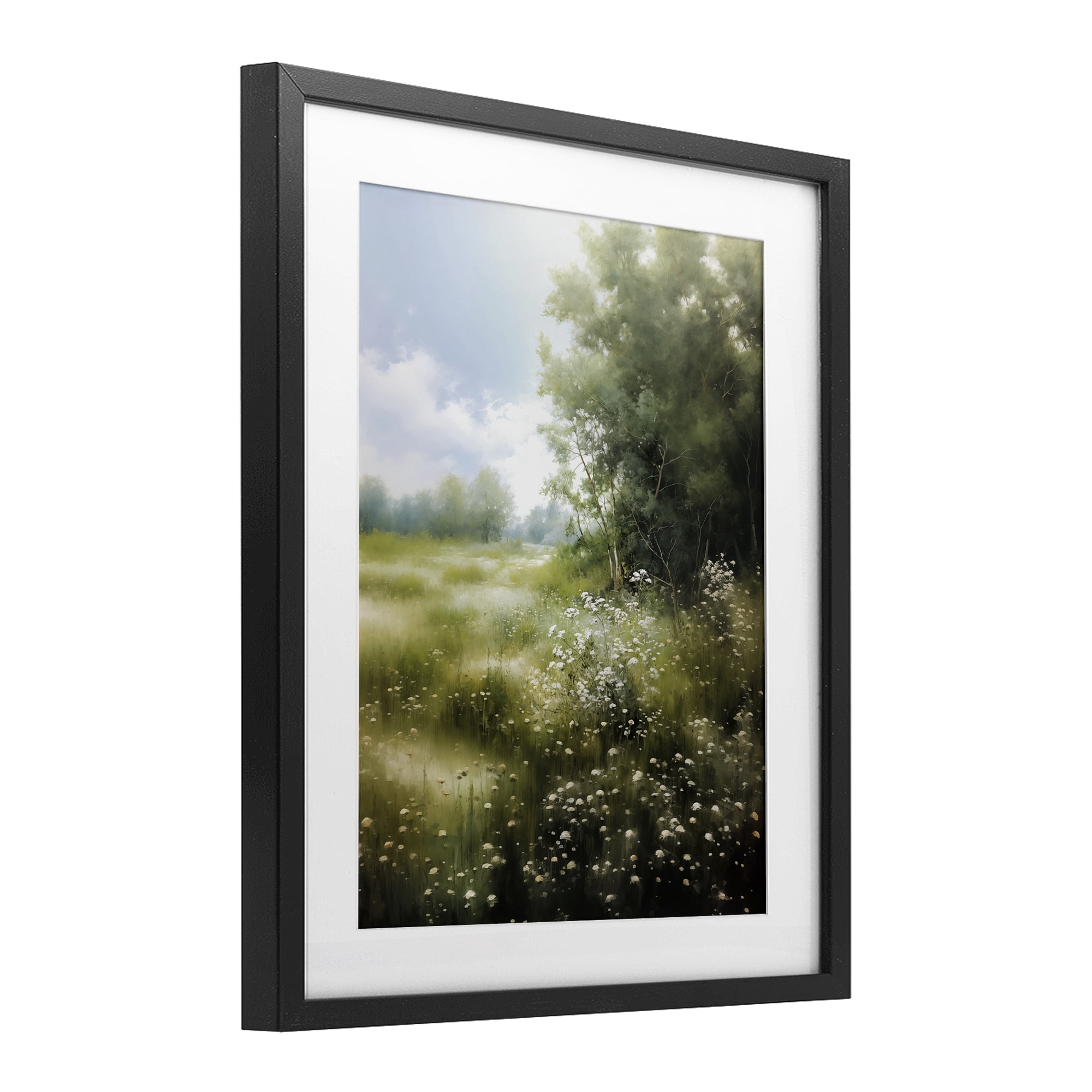 Stupell Industries Greener Pastures Landscape Black Framed Print Under Glass, design by Heidi Kuntz