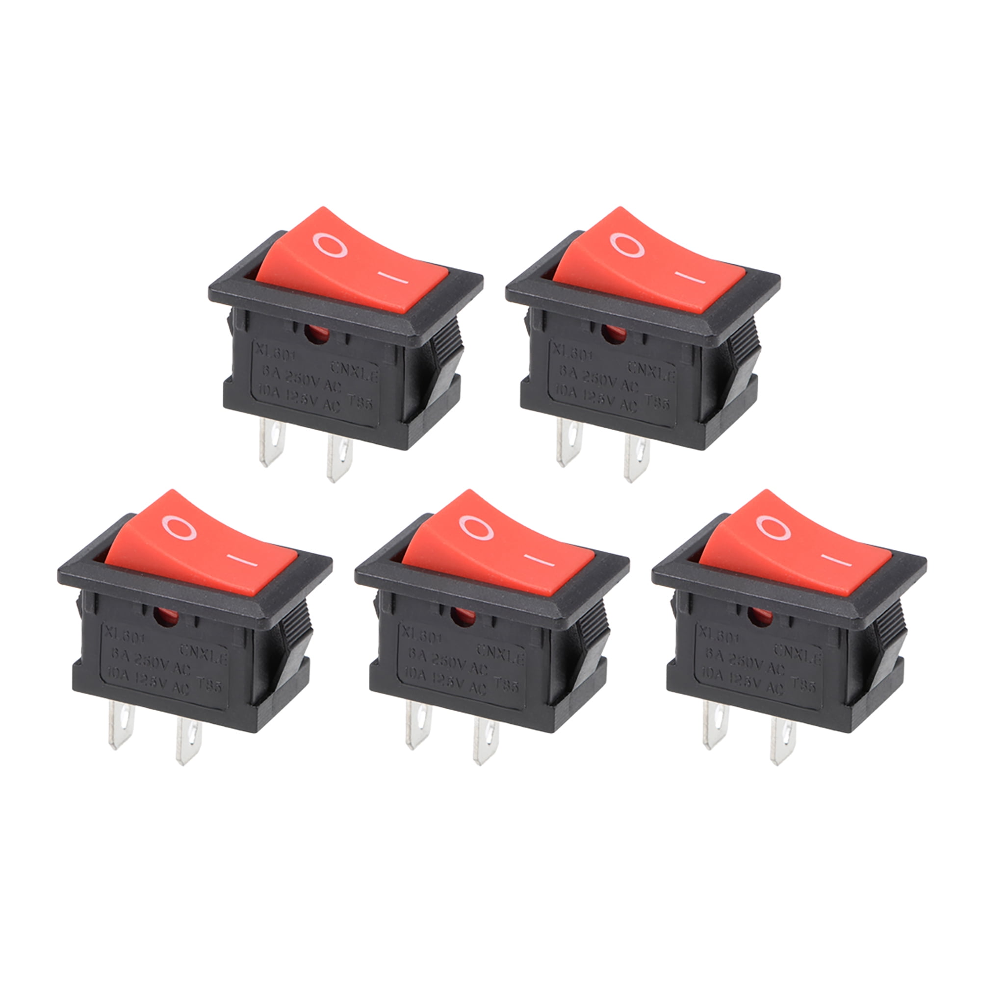 Rocker Switch AC 6A/250V 10A/125V 2 Pin, Mini Boat SPST Toggle Switch