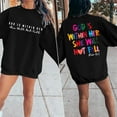 thumbnail image 4 of Clearance Sales Today Deals Prime Oversized Crewneck Sweatshirt Women Sweatshirt Women Verse Pullover God Is Within Her Long Sleeve Inspirational Blouse Top, 4 of 5