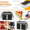 thumbnail image 5 of Aotto Lunch Box Cooler Bag, Versatile Insulated Lunchbox for Men Women Leak-Proof Cooler Tote Bag Organizer for Adults Work Outdoor Trips Black, 5 of 7
