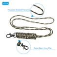 thumbnail image 3 of Uxcell Paracord Lanyard Braided Lanyard Necklace Keychain Badge Lanyard with Alloy Clip Green Camo 3 Pack, 3 of 5