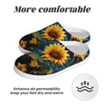 thumbnail image 6 of Xecao Vintage Starry Sky Sunflower Print Cotton Slippers Fuzzy Warm Cozy Slippers Non Slip House Slippers For Indoor Outdoor Cotton Slippers House Slippers-39/40, 6 of 7