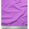 thumbnail image 1 of Soimoi Purple Modal Satin Fabric Geometric Check Print Fabric by the Yard 42 Inch Wide, 1 of 3