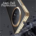 thumbnail image 2 of Case For Huawei Honor Magic V6, Genuine Leather Cover With Anti-Fingerprint Electroplated Camera Protective Shell, 2 of 6