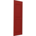 thumbnail image 3 of Ekena Millwork 12"W x 38"H Americraft Two Equal Raised Panel Exterior Real Wood Shutters (Per Pair), Fire Red, 3 of 10