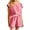 Pink, variant on Njoeus Tow Piece Sets for Women Color Block Summer Outfits Short Sleeve Top with Shorts Women Sweatsuit Workout Set Casual Tracksuits S-XXL On Clearance