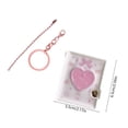 thumbnail image 3 of shyuyusa Mini Heart Shaped Photo Card Holder, Portable Keychain Style Storage Pouch for Small Card Keeping, Photo Collection and Daily Pendant Decoration, 3 of 6