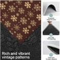 thumbnail image 3 of Brown Christmas Snowflake Pattern Kitchen Rugs Sets Of 3,Kitchen Runner Rugs Non Skid Washable,Decorative Kitchen Floor Mats for Kitchen,Sink,Laundry,17"x30"+ 17"x47" + 17"x59", 3 of 6