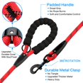thumbnail image 3 of Dosaele  Heavy Duty Rope Dog Leash with Padded Handle  Reflective  6 FT Long for Small Medium Large Dogs（1/2”×6‘  Light Blue), 3 of 7