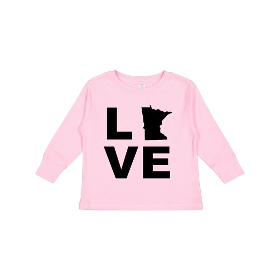 Inktastic Love Minnesota Boys or Girls Long Sleeve Toddler T-Shirt