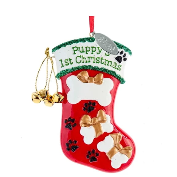Dog's Puppy's First Christmas Ornament Picture Frame for Dogs, New Owners, Can Be personalized, Gift Box