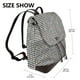 thumbnail image 2 of Balery Black And White Houndstooth Mochila de Cuero para Mujeres, Gran Capacidad, Bolsa de Viaje Multifuncional, Mochila de Cuero y Bolsa de Hombro para Mujeres, 2 of 4