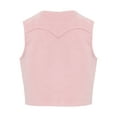 thumbnail image 2 of renvena Boys Girls Western Cowboy Vest Suede Tassel Jacket Outerwear Top Kids Fancy Party Pink 6, 2 of 7