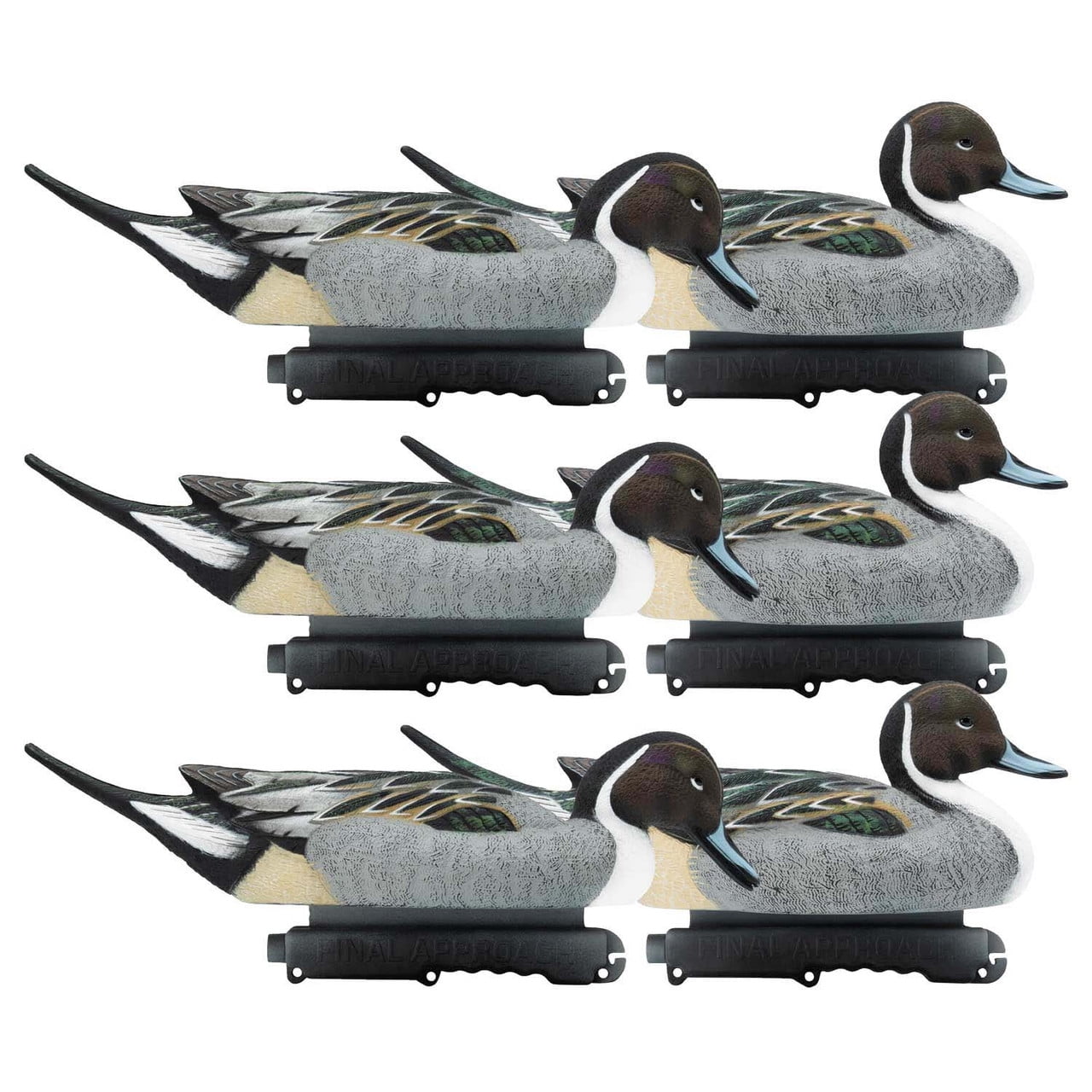 Final Approach Live Pintail Floater Duck Decoys 6 Pack