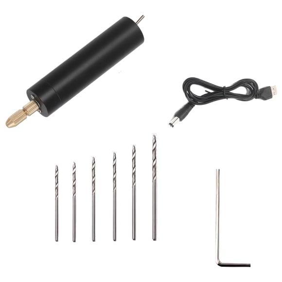 Mini taladro eléctrico Kenally portátil motor de velocidad rápida carga USB negro