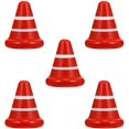 thumbnail image 1 of 5 Pcs Mini Cônes de Sport Cônes de Route en Bois Cônes de Circulation Rouges Cônes de Sécurité Réfléchissants Multi pour Jeux Extérieurs, 1 of 8
