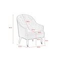 thumbnail image 7 of Jamiyah Accent Chair Dark Gray Linen Upholstered Curved Back, 7 of 7