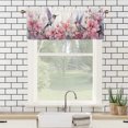 thumbnail image 3 of Watercolor Flower Hummingbird Kitchen Valance Curtain Rod Pocket Spring Bird Floral Plant Nature Window Treatment for Living Room Bedroom Bathroom 54 by 18 in, 1 Panel, 3 of 6