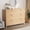 Natural Oak, variant on Fnkosi Fluted 8-Drawer Dresser,Large Wood Storage Chest Organizer with Charging Station,Waterproof Lacquered Desktop,for TV Stand/Bedroom,Walnut Color