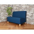 thumbnail image 2 of Lesro Ravenna Reception Armless Loveseat in Blue, 2 of 5