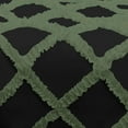 thumbnail image 4 of 1 Piece Luxury Two Tone Diamond Ruffle Pattern Comforter Super Soft All Season 800 Thread Count, 100% Egyptian Cotton, Oversized Super King Size Moss/Black Solid Color, 4 of 4