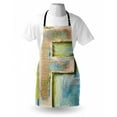 thumbnail image 3 of Letter F Apron Damaged Worn Uppercase F Printing Symbol Antique Letterpress Block Typeface, Unisex Kitchen Bib Apron with Adjustable Neck for Cooking Baking Gardening, Green Blue Tan, by Ambesonne, 3 of 3