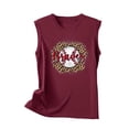 thumbnail image 3 of Oplxuo Baseball O-Neck Tank Women Print Baseball Tanks Cute Workout Graphic Casual Summer Sleeveless Vest Top, 3 of 4