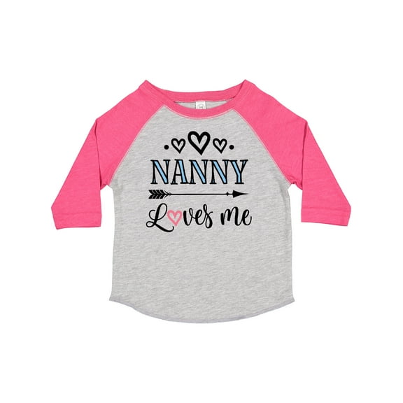 Inktastic Nanny Loves Me Grandchild Girls Toddler T-Shirt