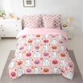 thumbnail image 2 of Manfei Teens Cute Ghost Bedding Comforter Set 7pcs, Halloween Funny Pumpkin Queen Bedding Sets, Rustic Cartoon Floral Reversible Queen Sheet Sets, Luxury Bedroom Decor, 2 of 7